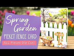 Make a Spring Garden Picket Fence Card 🐇Perfect for Easter