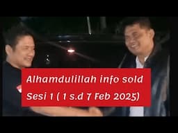 info sold sesi 1 Feb 25, Berkah alhamdulilah,  Besok konten new comers lagi ya guys...amiin ya rabb