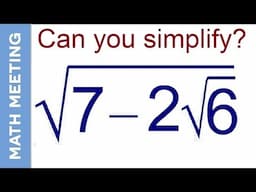 Simplifying square root - Easy algebra brain teaser (95% can't solve)