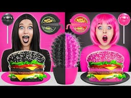 Black vs Pink Food Challenge | Tasty Kitchen Hacks by Multi DO Food Challenge