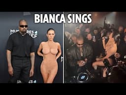 Bianca Censori belts out Adele hit and flashes rare smile at Kanye’s Grammys party after naked stunt