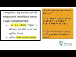 Differentiating Delayed Sleep Wake Phase Disorder from Chronic Insomnia in Adolescents- Padma Shilpa