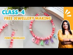 Class-4 😍 FREE Jewellery Making Class, Necklace making using toggle clasp #jewelleryclass #handmade