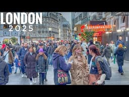 London City Tour 2025 | 4K HDR Virtual Walking Tour around the City | London Winter Walk 2025