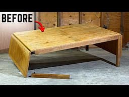 1975 Teak Coffee Table Restoration | Broken Leg, Stains, and More...