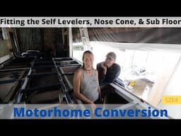 Bus Conversion Fitting the Levelers, Nose Cone, & Sub Floor S2E4