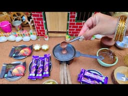 Miniature Dairy Milk Dark Fantasy Pancake Recipe | Chocolate Pancakes | Rini's Miniature |