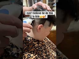 Dad gives kid worst haircut ever!! #shorts