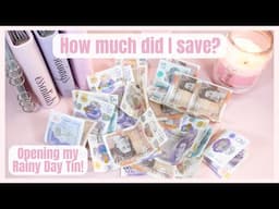 Opening my Rainy Day Savings Tin! 🥳 How much did I save?? | BudgetWithDee