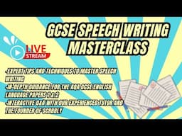 GCSE Speech Writing - SCRBBLY MASTERCLASS #7