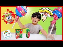 GIANT CANDY Giant LOLLIPOP Warheads Sour Candy Cracks Up Popping Candy Learning Numbers for Toddler