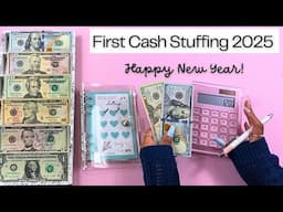 FIRST CASH STUFFING OF 2025 | Paycheck Cash Stuffing | SAVINGS CHALLENGE STUFFING | January #1