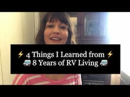 4 Things I Learned from 8 Years of RV Living