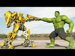 TRANSFORMERS Only Action 2025 Bumblebee vs Hulk | Superhero FXL Fantasy 2025 in English