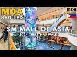 SM MALL OF ASIA Christmas Walk - LARGEST 360 LED in the Country [4K] Philippines - December 2024