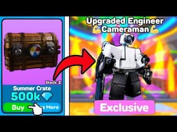 😱NEW UPGRADED ENGINEER CAMERAMAN!!🤯 OP ENGINEER TRADES!!🔥- Toilet Tower Defense