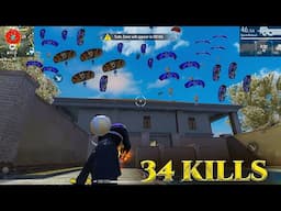 34 kills 💪 SCAR+P90 99%Headshot Rate ⚡| Duo Vs Squad Full Gameplay | intel i5 🖥 Freefire