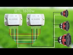 DIY Powerful Ultra Bass Amplifier BTL Sanken , No IC , Low Cost