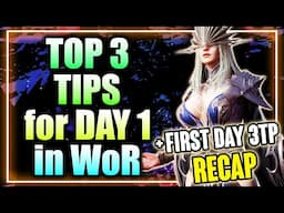 TOP 3 TIPS for DAY 1 + First Day Recap #3toPLAY ⁂ Watcher of Realms