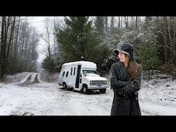 Living in a Van During a Winter Snowstorm · Battling the Cold · #48