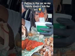 A Whole Wing Stop Chicken Tenders Mukbang in the car 😍😅 #mukbang #foodie #shorts #food #wingstop