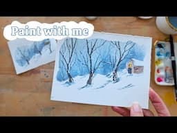 Create a BREATHTAKING Watercolor Winter Landscape in Minutes!