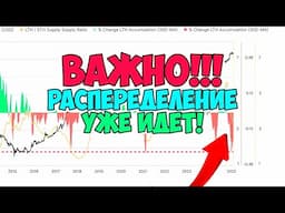 🔴ОСТОРОЖНО! РАСПРЕДЕЛНИЕ БИТКОИНА УЖЕ НА СВОЁМ ПИКЕ! | БЫСТРЫЙ ОБЗОР РЫНКА И МЕТРИК