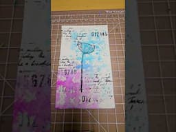 Simple mixed media spread using stencil, stamps + watercolor crayons. #shorts #mixedmedia