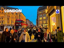 London Winter Walk 🇬🇧 OXFORD Street to Holborn | Central London Winter Walking Tour [4K HDR]