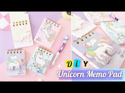 How to Make a 3D Mini Unicorn Memo Pad at Home _ DIY Unicorn Memo Pad