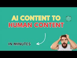 Humanize your AI content in minutes (Bypass AI detectors)| HumanizerPro