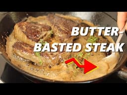 How To Make Pan Seared Butter-Basted Steak - #SHORT #Steak #Castiron 🔥