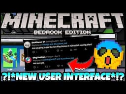 NEW USER INTERFACE IN 1.20?! ✅ Screenshots + Dev Answers ⚒️Minecraft Bedrock ✅