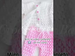 Preciosa Chaquetita para bebés con ganchillo paso a paso #crochetforbaby #tejerparabebes #shorts