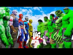 Epic Showdown: Team Green Hulk vs. Team Zombie – What If?