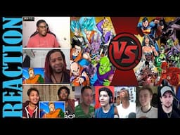 Dragon Ball Z vs DC Superheroes REACTIONS MASHUP