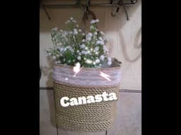 Canasta Reciclada, Diy Muy fácil 5 minutos y listo! No lo podás creer!