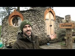 Sleeping in Tiny Cabin with 1,000+ Wooden Roof Tiles