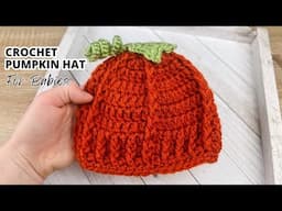 CROCHET PUMPKIN HAT FOR BABY - How to Crochet a Pumpkin Hat (With Sizing Tips!)