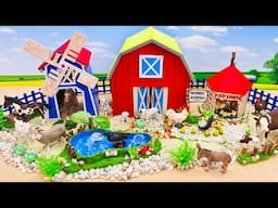 Build a Miniature Cattle Farm with Farmhouse, Windmill and Chicken Coop | Farm Diorama | Barnyard