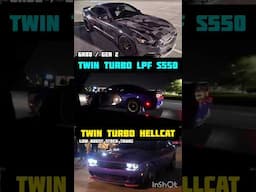 TWIN TURBO MUSTANG VS TWIN TURBO HELLCAT #hellcat #turbo #racing