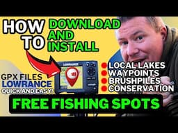 How To Install Conservation GPX Files Brush Piles, Fish Attractor, Waypoints Lowrance Hook and More!