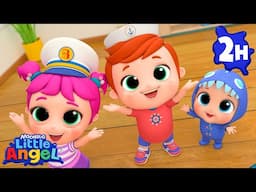 Baby John Dances with Baby Shark | 📖Little Angel Moonbug Kids Learning Corner