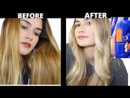 GET RID OF BRASSY TONES AT HOME WITH ONLY BLUE SHAMPOO | FANOLA NO ORANGE SHAMPOO TRY ON TUTORIAL