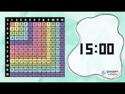 15 minute timer for Kids- With Multiplication Chart and Calming Music