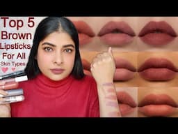 5 Brown Nude Lipsticks For Indian Skin Tone | Must Have Lipsticks From Amazon | Antima Dubey [Samaa]