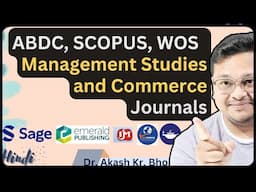 Management Studies Journals || ABDC, Scopus and Web of Science Indexed Management Journals