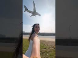 I was dancing when that plane appeared in my viedeo ✈️😍 | Andra Gogan