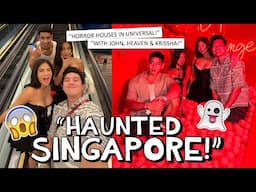 "VISITING HAUNTED HOUSES IN SINGAPORE!!" 😱👹 (HORROR NIGHTS) 🎃