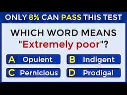 Only 8% Can Pass This Test | Match The VOCABULARY Words #9